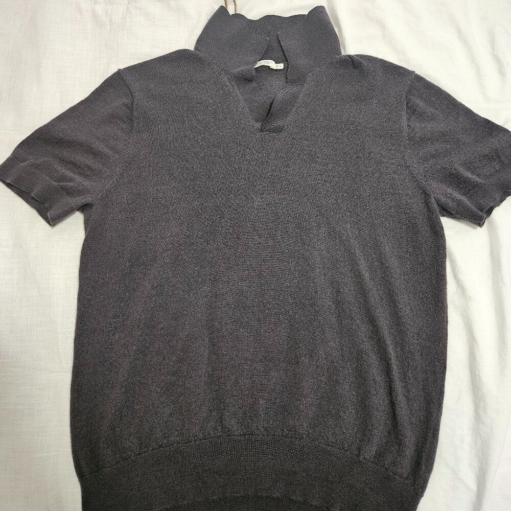 Suitsupply violet merino wool polo
